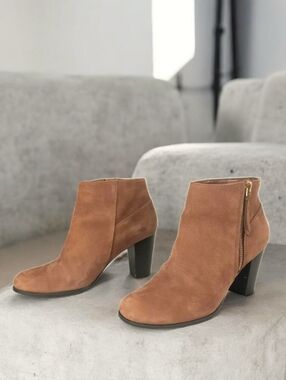 Cole Haan Brown Suede Ankle Boots